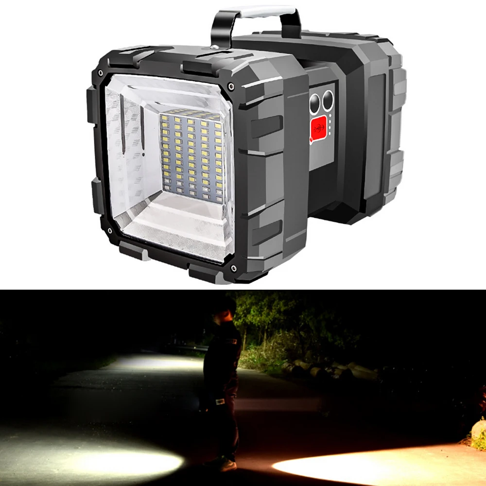LED Handheld Spotlight Dual Head Flashlight USB Rechargeable Portable Torch Searchlight for Camping Hiking
LED Handheld Spotlight Dual Head Flashlight USB Rechargeable Portable Torch Searchlight for Camping Hiking