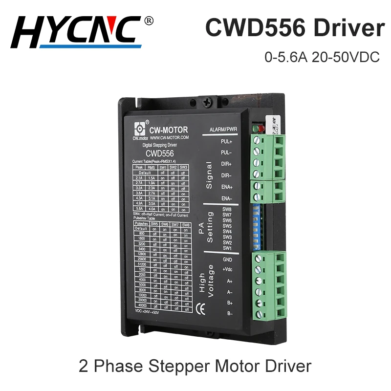 Nema 34 Stepper Motor Driver 20-50vdc 0-5.6A CWD556 Drive Motor Suitable For CNC Milling Machine Nema 23 Motor
Nema 34 Stepper Motor Driver 20-50vdc 0-5.6A CWD556 Drive Motor Suitable For CNC Milling Machine Nema 23 Motor