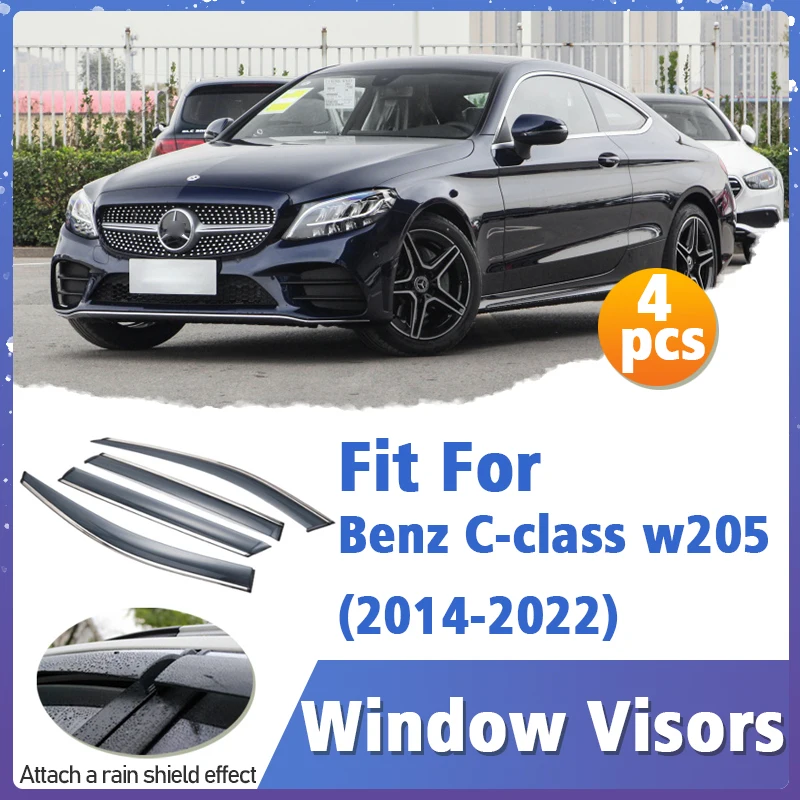 For Mercedes Benz C Class W204 W205 C200 C250 C300 2007-2014 Plastic Exterior Visor Shades Window Sun Rain Guard Deflector 4pcs
For Mercedes Benz C Class W204 W205 C200 C250 C300 2007-2014 Plastic Exterior Visor Shades Window Sun Rain Guard Deflector 4pcs