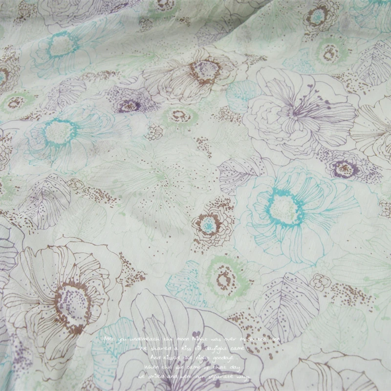 Silk Georgette Chiffon Fabric Dress White Refreshing Flower Lightweight Skirt Shirt DIY Patchwork Tissue
Silk Georgette Chiffon Fabric Dress White Refreshing Flower Lightweight Skirt Shirt DIY Patchwork Tissue