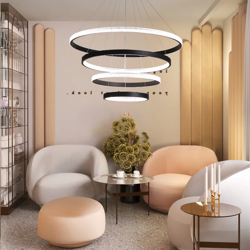 Modern led ring chandelier villa living bedroom dining room lamps and lanterns simple household indoor lighting decoration lamps
Modern led ring chandelier villa living bedroom dining room lamps and lanterns simple household indoor lighting decoration lamps