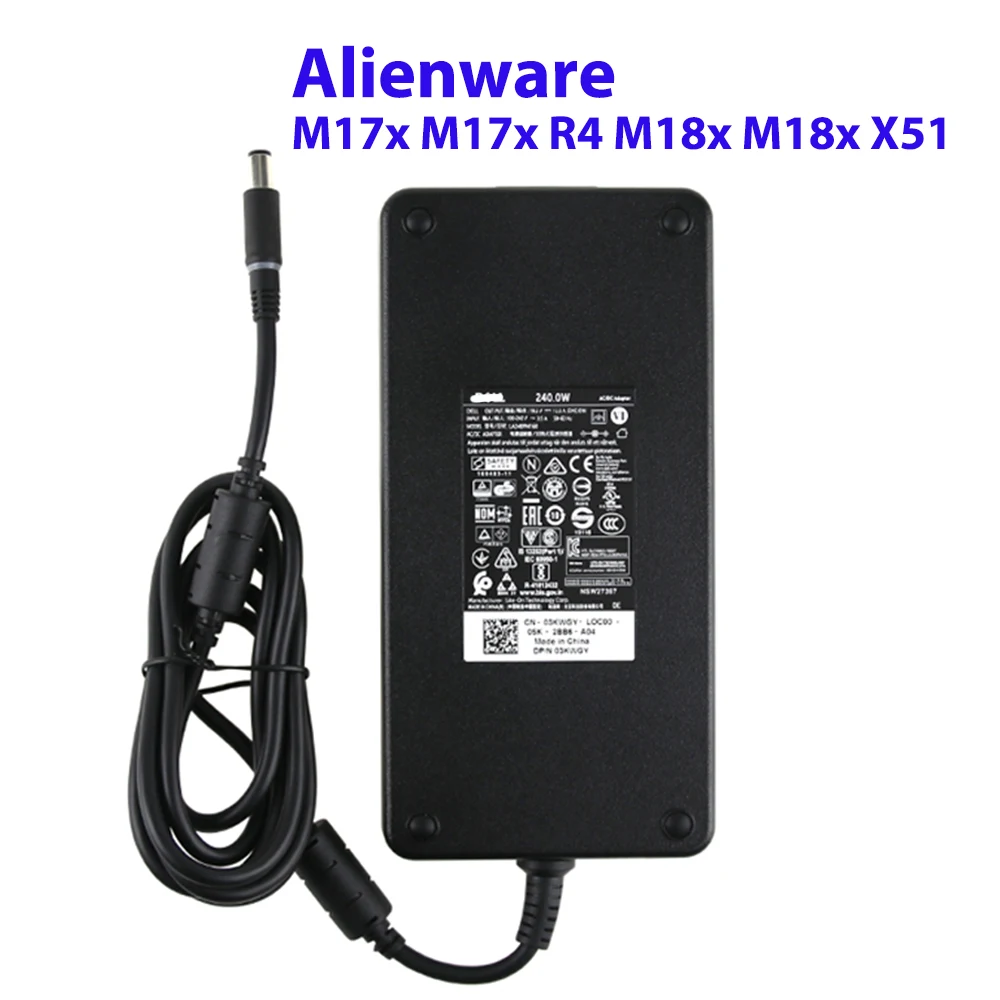 240W 19.5V 12.3A AC Adapter Charger for DELL Alienware M17x M17x R4 M18x M18x X51 Power Supply
240W 19.5V 12.3A AC Adapter Charger for DELL Alienware M17x M17x R4 M18x M18x X51 Power Supply