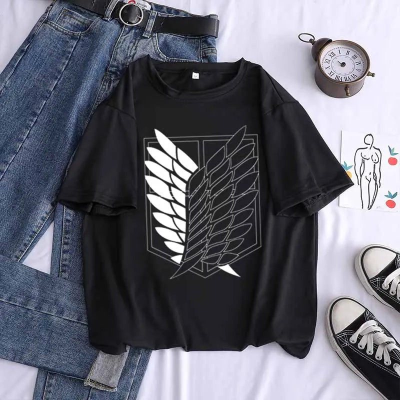 Attack on Titan 2021 new oversize t-shirt men's and women's round neck loose short-sleeved casual versatile fashion personality
Attack on Titan 2021 new oversize t-shirt men's and women's round neck loose short-sleeved casual versatile fashion personality