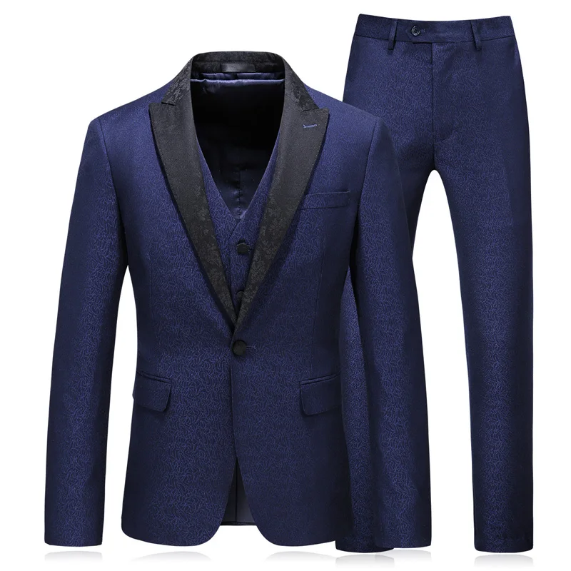 Fashion Men Suits With Printed Brand Navy Blue Mens Floral Blazer Designs Slim Fit Suit Jacket Wedding 3 Piece
Fashion Men Suits With Printed Brand Navy Blue Mens Floral Blazer Designs Slim Fit Suit Jacket Wedding 3 Piece
