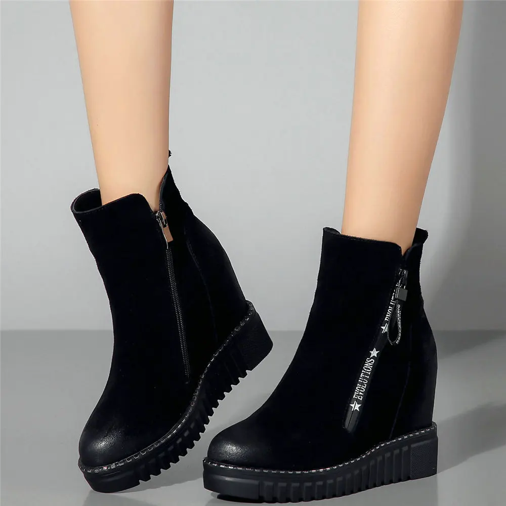 Platform Pumps Shoes Women Genuine Leather Wedges High Heel Ankle Boots Female High Top Round Toe Fashion Sneakers Casual Shoes
Platform Pumps Shoes Women Genuine Leather Wedges High Heel Ankle Boots Female High Top Round Toe Fashion Sneakers Casual Shoes