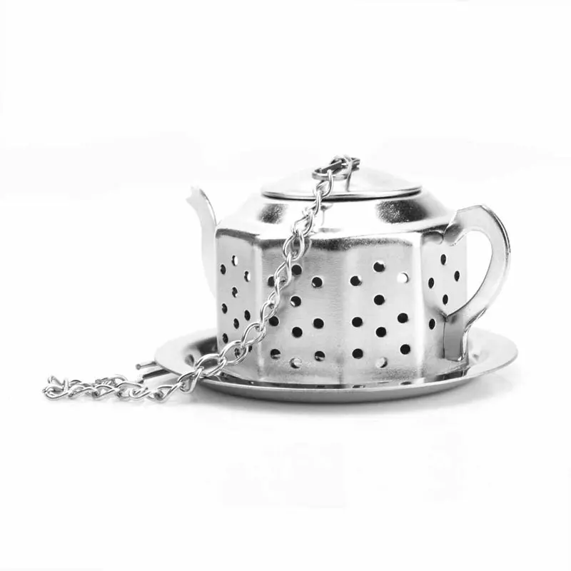 20pcs/lot Tea Infuser Loose Teapot Shape Tea Infuser with Tray Spice Drinking Strainer Herbal Filter Drinkware Tool
20pcs/lot Tea Infuser Loose Teapot Shape Tea Infuser with Tray Spice Drinking Strainer Herbal Filter Drinkware Tool