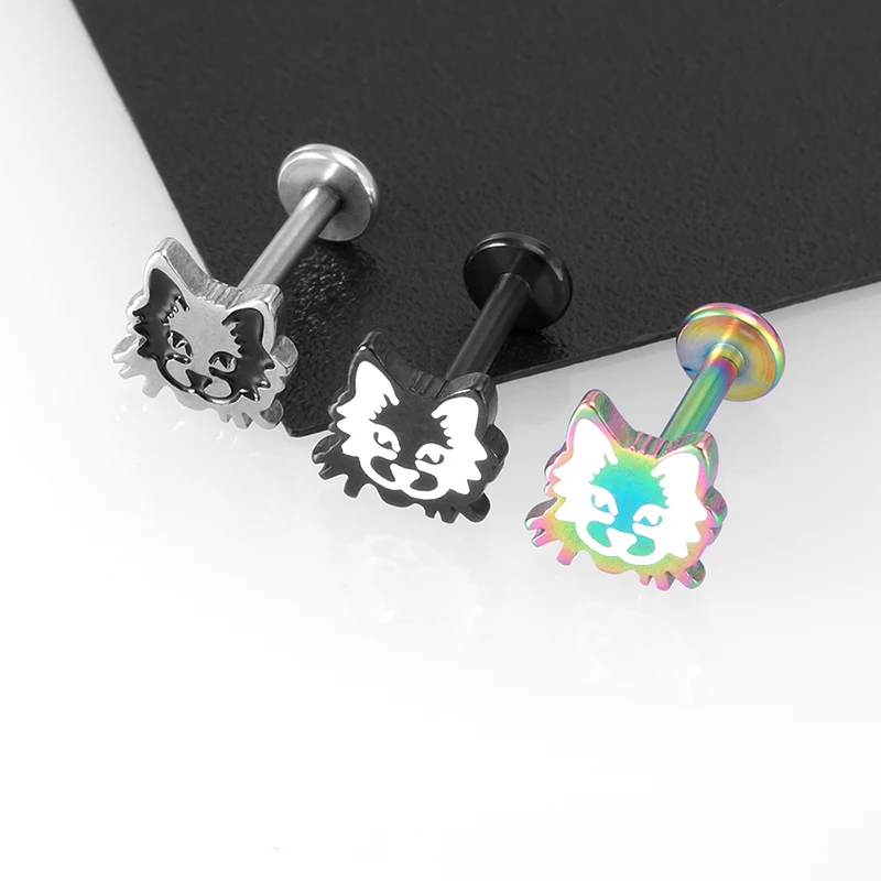 1PC Cat Labret Lip Ring Bar Stud Ear Cartilage Piercing Earring Internally Threaded Tragus Helix Monroe Punk Body Jewelry 16G
1PC Cat Labret Lip Ring Bar Stud Ear Cartilage Piercing Earring Internally Threaded Tragus Helix Monroe Punk Body Jewelry 16G