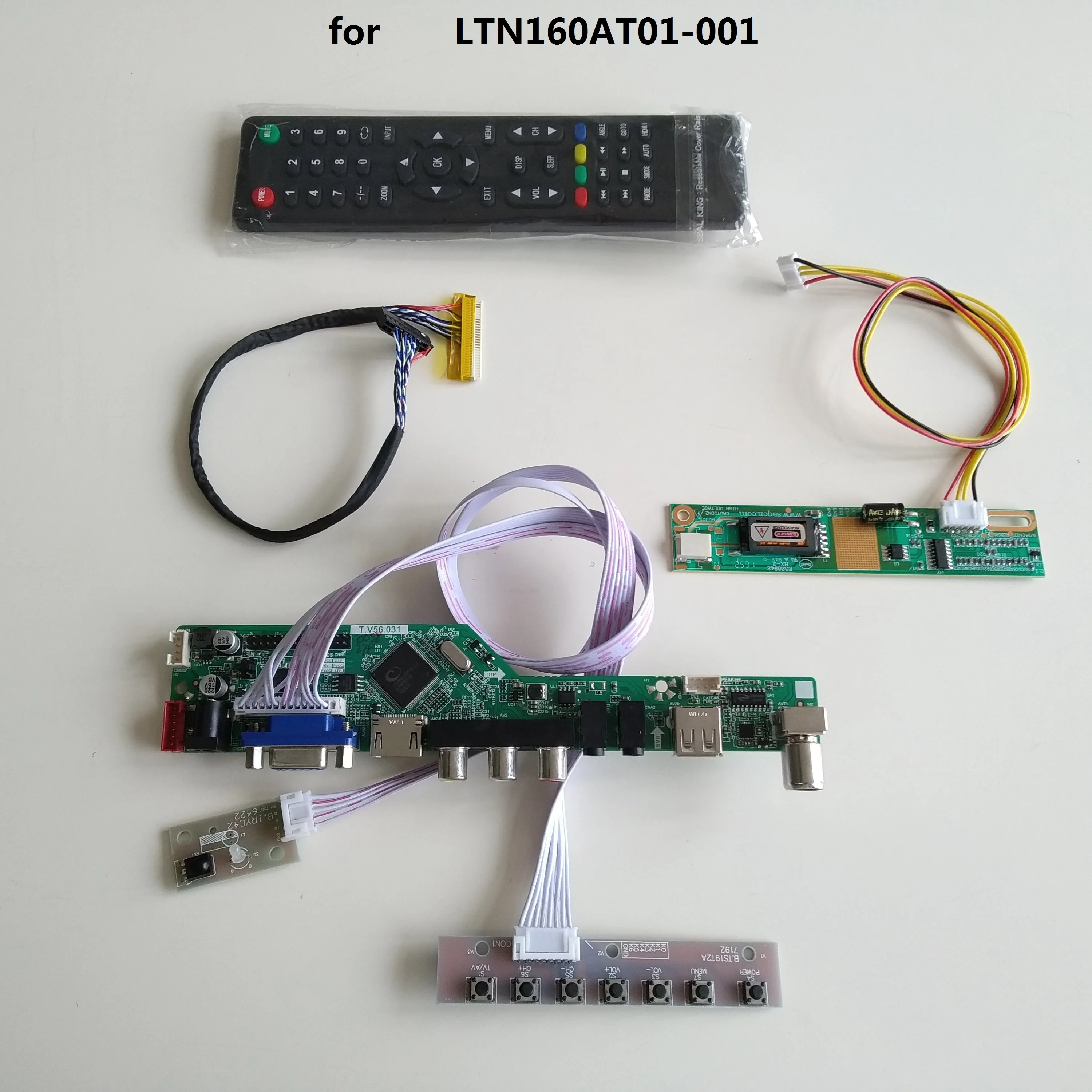 ТВ AV VGA USB AUDIO ЖК-светодиодный контроллер, комплект карт для LTN160AT01-001 1366X768 16,0-дюймовый монитор
ТВ AV VGA USB AUDIO ЖК-светодиодный контроллер, комплект карт для LTN160AT01-001 1366X768 16,0-дюймовый монитор