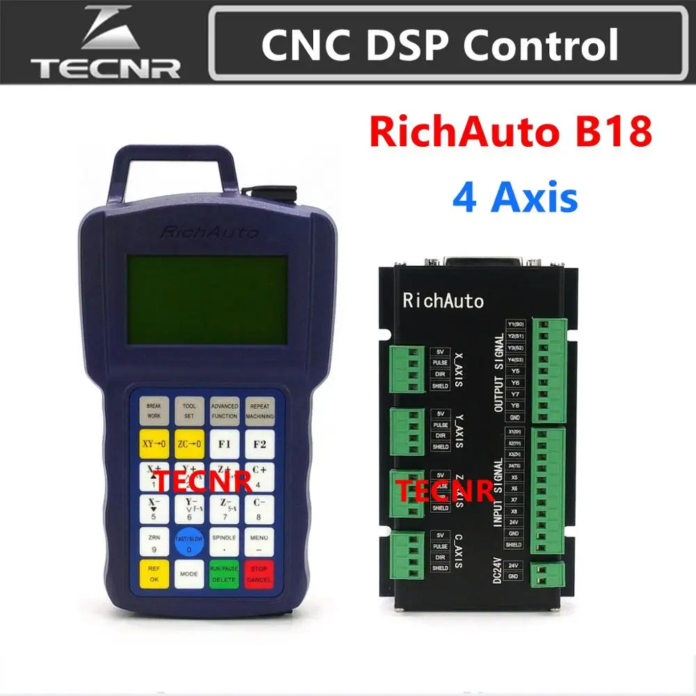 RichAuto DSP B18 4 axis CNC controller B18S B18E USB linkage motion control system for cnc router replace DSP A18
RichAuto DSP B18 4 axis CNC controller B18S B18E USB linkage motion control system for cnc router replace DSP A18