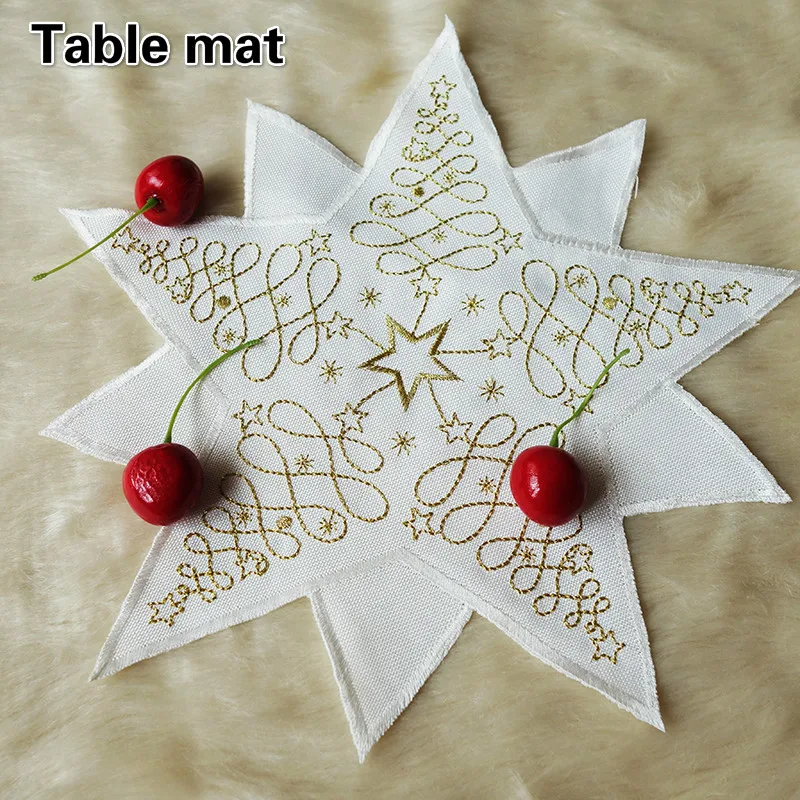 Modern White Cloth Gold Embroidered Octagonal Non-slip Coaster Dining Table Wine Cup Place Mat Kitchen Hotel Weding Decoration
Modern White Cloth Gold Embroidered Octagonal Non-slip Coaster Dining Table Wine Cup Place Mat Kitchen Hotel Weding Decoration