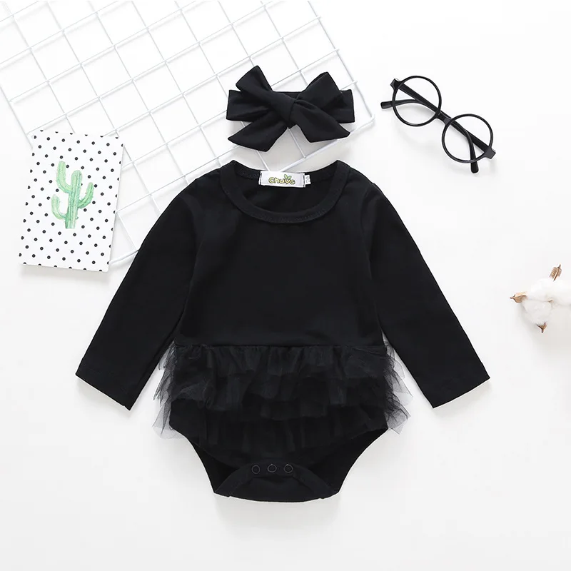INS Baby Girls Clothes Black Toddler Rompers Cotton Blend Long Sleeve Kids One-piece Clothes With Headband
INS Baby Girls Clothes Black Toddler Rompers Cotton Blend Long Sleeve Kids One-piece Clothes With Headband