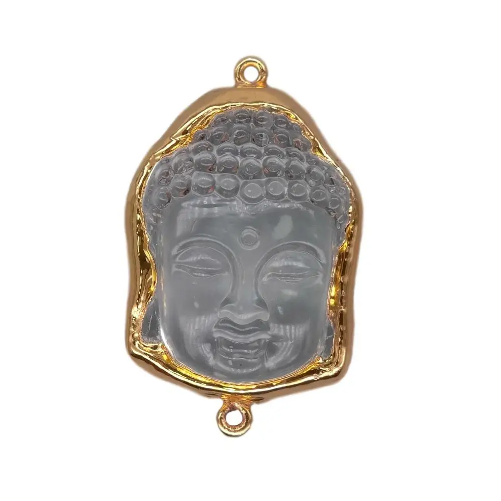 1 PC 29x47mm Natural Clear Quartz Carved Buddha Pendant Connector Jewelry DIY 
1 PC 29x47mm Natural Clear Quartz Carved Buddha Pendant Connector Jewelry DIY