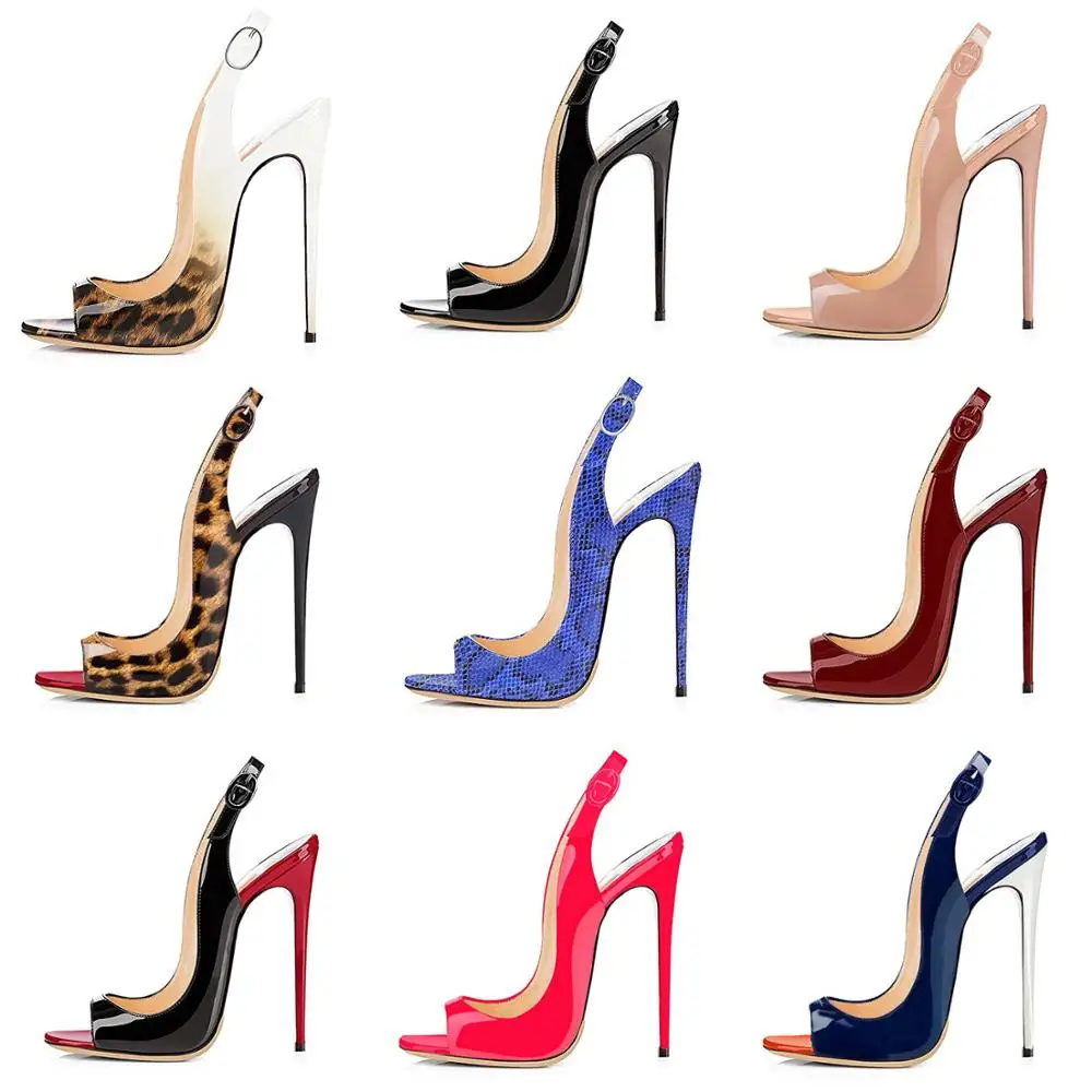 Women's Peep Toe Thin High Sandals Slingback Heels Pumps Ladies Shoes 12cm Heels open toe sexy female heel shoes Plus size 4-13
Women's Peep Toe Thin High Sandals Slingback Heels Pumps Ladies Shoes 12cm Heels open toe sexy female heel shoes Plus size 4-13