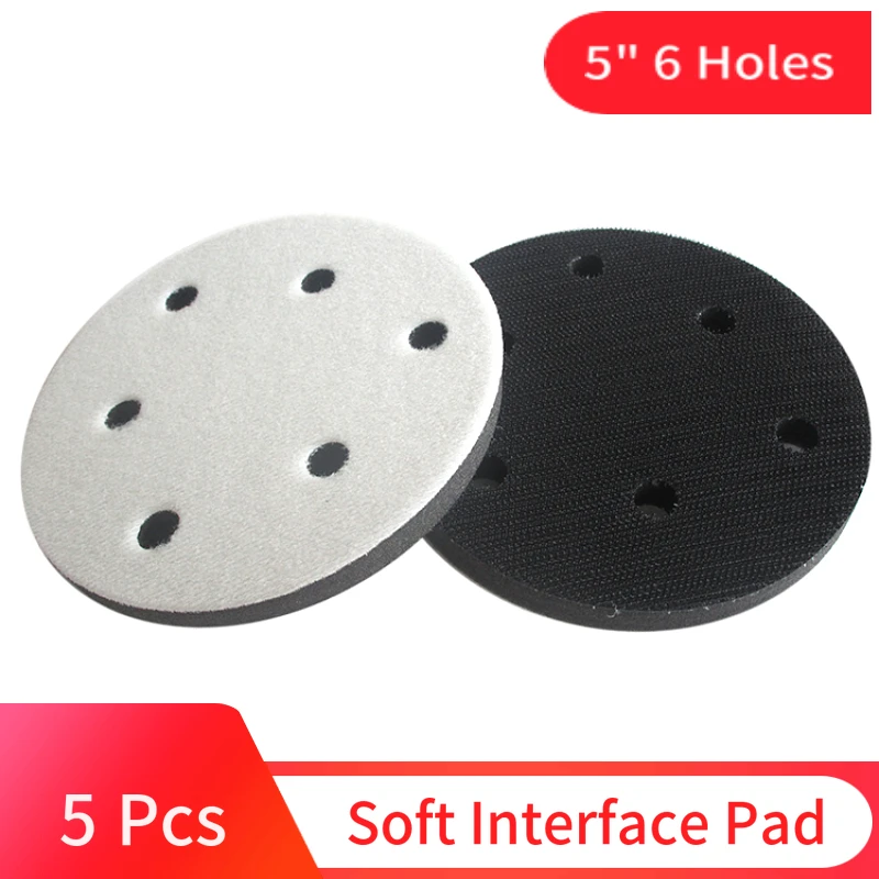 5" 6 Holes 125mm Soft Interface Pad Hook and Loop Soft Foam Disc Pad For Damping & Protecting Sanding Pad (Pack of 5)
5" 6 Holes 125mm Soft Interface Pad Hook and Loop Soft Foam Disc Pad For Damping & Protecting Sanding Pad (Pack of 5)
