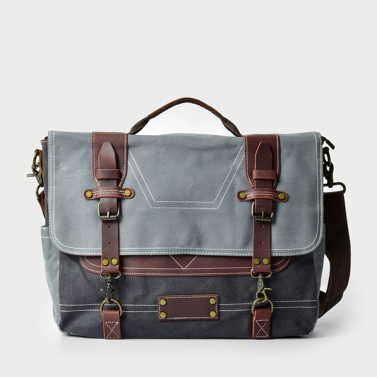Oil Wax Canvas Handbag with Leather Briefcase, Waterproof American Retro Laptop Bag, Shoulder Messenger Bag
Oil Wax Canvas Handbag with Leather Briefcase, Waterproof American Retro Laptop Bag, Shoulder Messenger Bag
