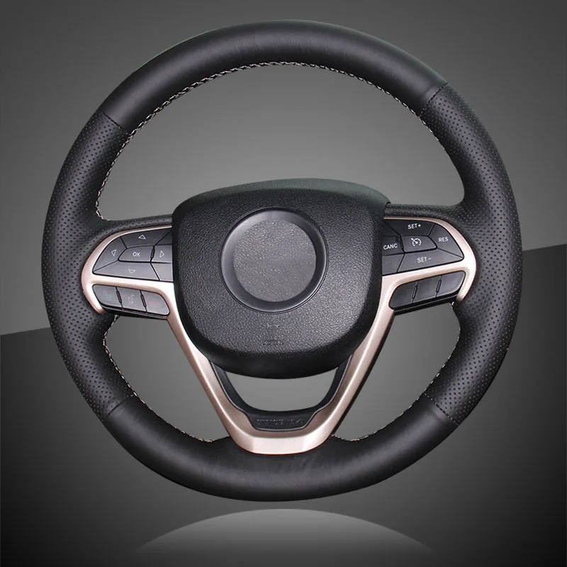 Изготовленный вручную чехол на руль для Jeep Grand Cherokee 2014-2016, чехол на руль автомобиля, аксессуары для интерьера 
Изготовленный вручную чехол на руль для Jeep Grand Cherokee 2014-2016, чехол на руль автомобиля, аксессуары для интерьера