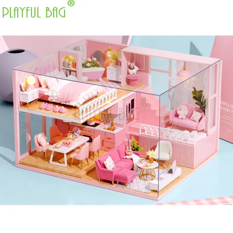 Wisdom Fun House diy toy house warm and light 3D three-dimensional assembled attic handmade small house model toy kid gift ZD18
Wisdom Fun House diy toy house warm and light 3D three-dimensional assembled attic handmade small house model toy kid gift ZD18