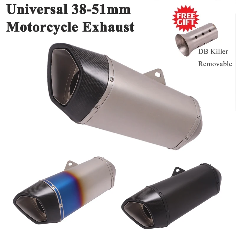 Universal 51mm Motorcycle Project Exhaust Pipe Escape Modify Muffler Carbon DB Killer For R6 CB500X MT-09 Z900 ATV Dirt Bike R15
Universal 51mm Motorcycle Project Exhaust Pipe Escape Modify Muffler Carbon DB Killer For R6 CB500X MT-09 Z900 ATV Dirt Bike R15
