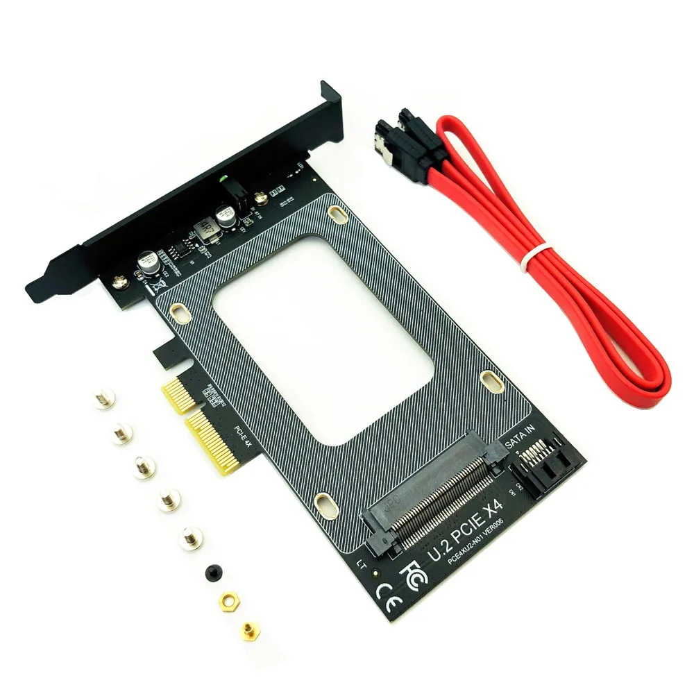 PCI-E Riser 3.0 4X to U.2 SFF-8639 Adapter PCIe U.2 SSD to PCI Express Card Support U.2 SSD 2.5" SATA SSD to PCI-E X4 Riser Card
PCI-E Riser 3.0 4X to U.2 SFF-8639 Adapter PCIe U.2 SSD to PCI Express Card Support U.2 SSD 2.5" SATA SSD to PCI-E X4 Riser Card