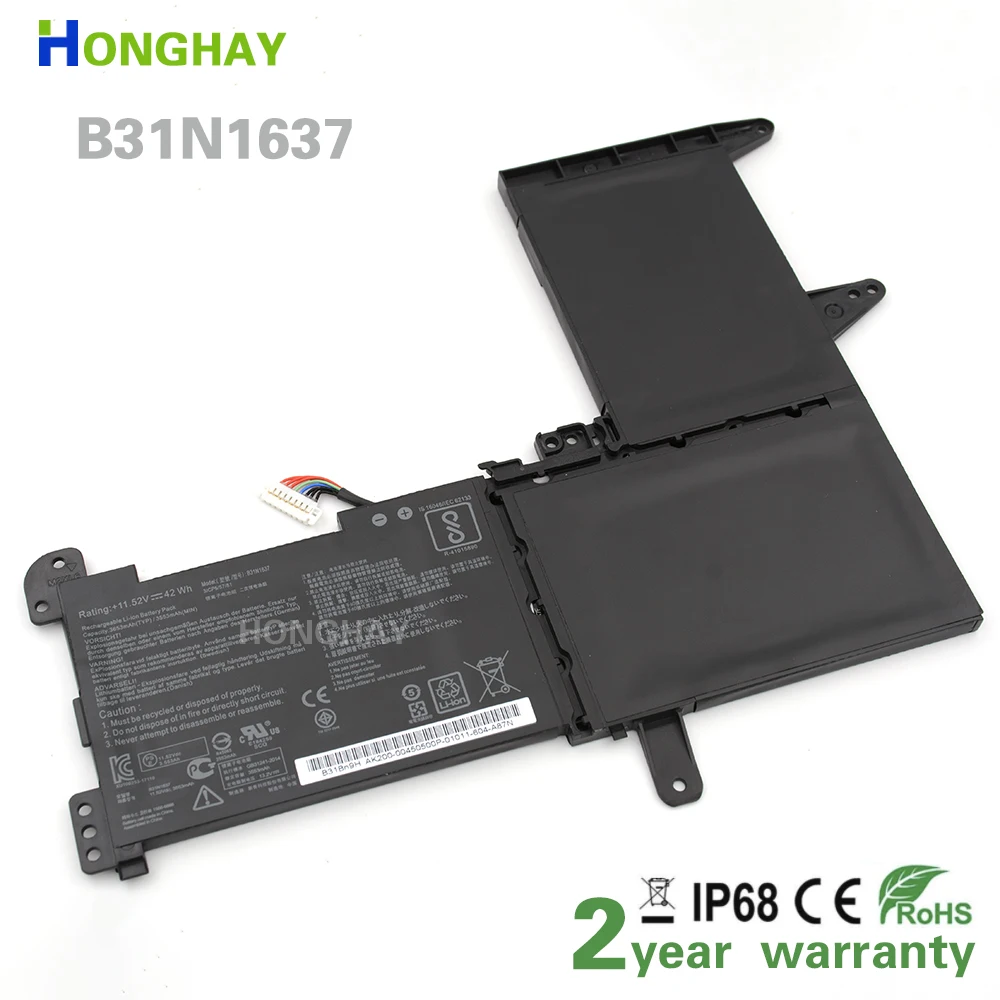 HONGHAY B31N1637 C31N1637 Battery For ASUS X510 X510UA X510UF X510UQ VivoBook S15 S510UA S510UQ S510UN S510UR F510UA F510UQ
HONGHAY B31N1637 C31N1637 Battery For ASUS X510 X510UA X510UF X510UQ VivoBook S15 S510UA S510UQ S510UN S510UR F510UA F510UQ