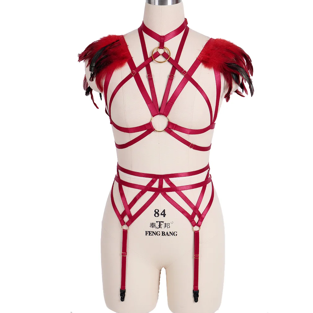 Feather Party Club Wear Erotic Lingerie Sexy Women's Underwear Goth Harness Fashion Body Stocking Belt Garter Suit Sexy Lingerie
Feather Party Club Wear Erotic Lingerie Sexy Women's Underwear Goth Harness Fashion Body Stocking Belt Garter Suit Sexy Lingerie