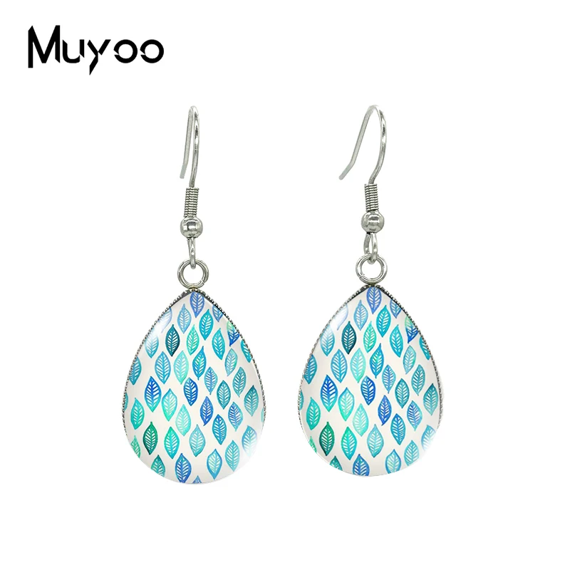 2021 New Blue Floral Tear drop Earring Tree Leaves Fish hook Earrings Glass Cabochon Jewelry Handmade Items
2021 New Blue Floral Tear drop Earring Tree Leaves Fish hook Earrings Glass Cabochon Jewelry Handmade Items
