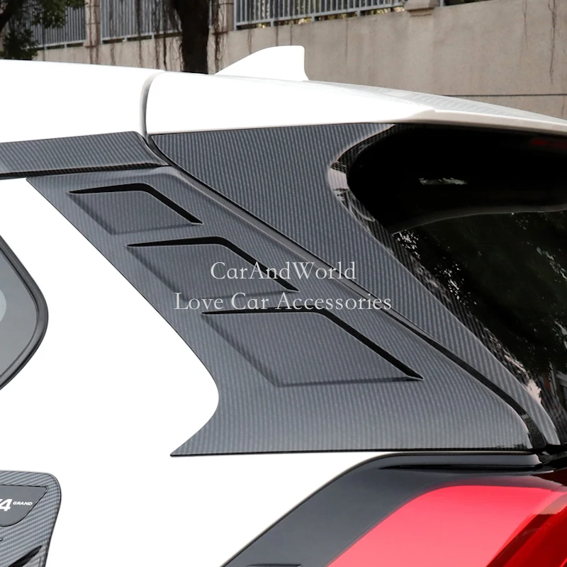 Carbon Fiber Rear Tail Window Spoiler Triangle Molding Cover Kit Trims Car Exterior Accessories For Toyota RAV4 RAV 4 2019-2025
Carbon Fiber Rear Tail Window Spoiler Triangle Molding Cover Kit Trims Car Exterior Accessories For Toyota RAV4 RAV 4 2019-2025