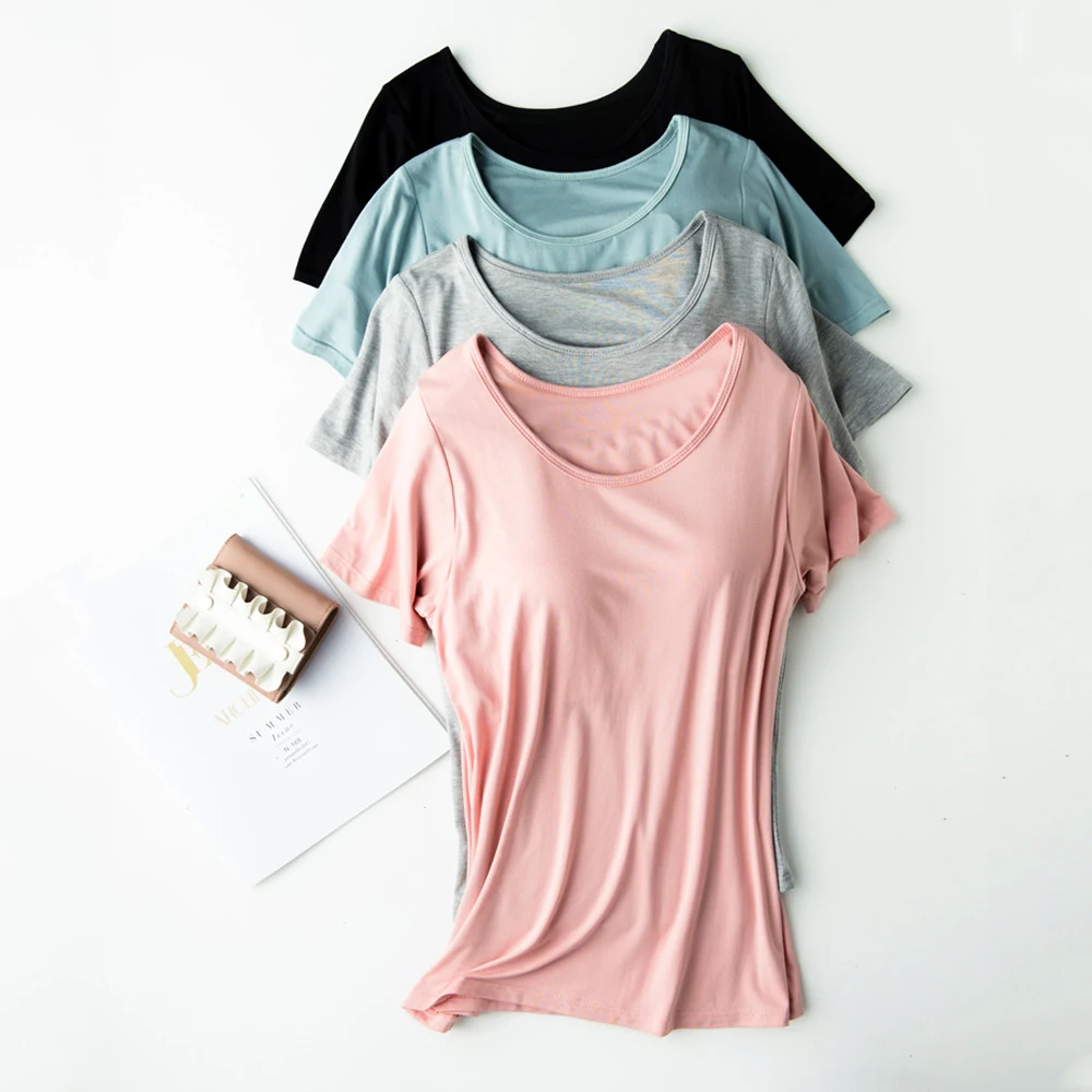 Modal Viscose Pyjama Femme Bra One-Piece Sleepwear 2021 New Women Chest Pad Short Sleeve Pajamas Casual Loose Home Clothes Tops
Modal Viscose Pyjama Femme Bra One-Piece Sleepwear 2021 New Women Chest Pad Short Sleeve Pajamas Casual Loose Home Clothes Tops