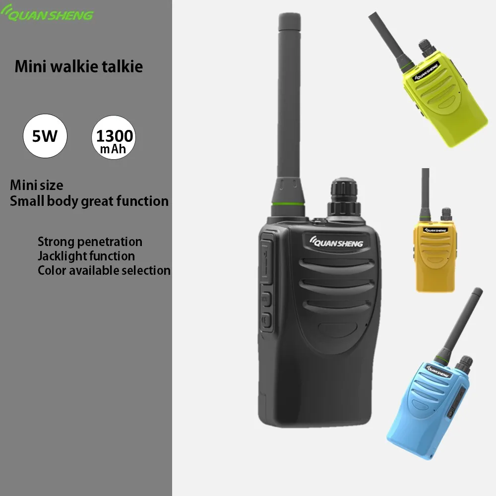 Mini Walkie Talkie Two-Way-Radio Transceiver Radio Communicador Quansheng TG--K58minis Portable Restaurant Kids Children Camping
Mini Walkie Talkie Two-Way-Radio Transceiver Radio Communicador Quansheng TG--K58minis Portable Restaurant Kids Children Camping