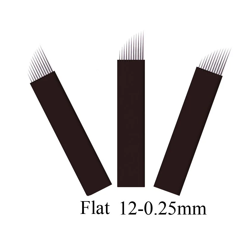 100Pcs Black Flex12 Pontas 0.25mm Nano Tattoo Needles Microblading Needle Blade Permanent Makeup Eyebrow Eyebrow tebori agulhas
100Pcs Black Flex12 Pontas 0.25mm Nano Tattoo Needles Microblading Needle Blade Permanent Makeup Eyebrow Eyebrow tebori agulhas