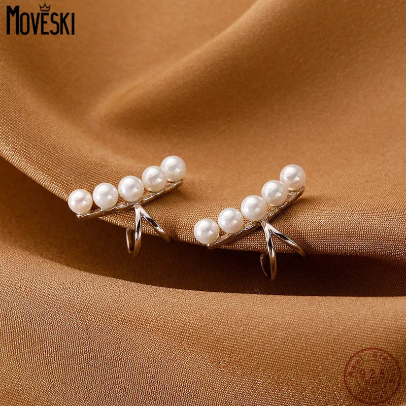 MOVESKI 925 Sterling Silver Pearl Ear Clip Women Korean Version Simple Fashion Party Jewelry Gift Pierced Earrings
MOVESKI 925 Sterling Silver Pearl Ear Clip Women Korean Version Simple Fashion Party Jewelry Gift Pierced Earrings