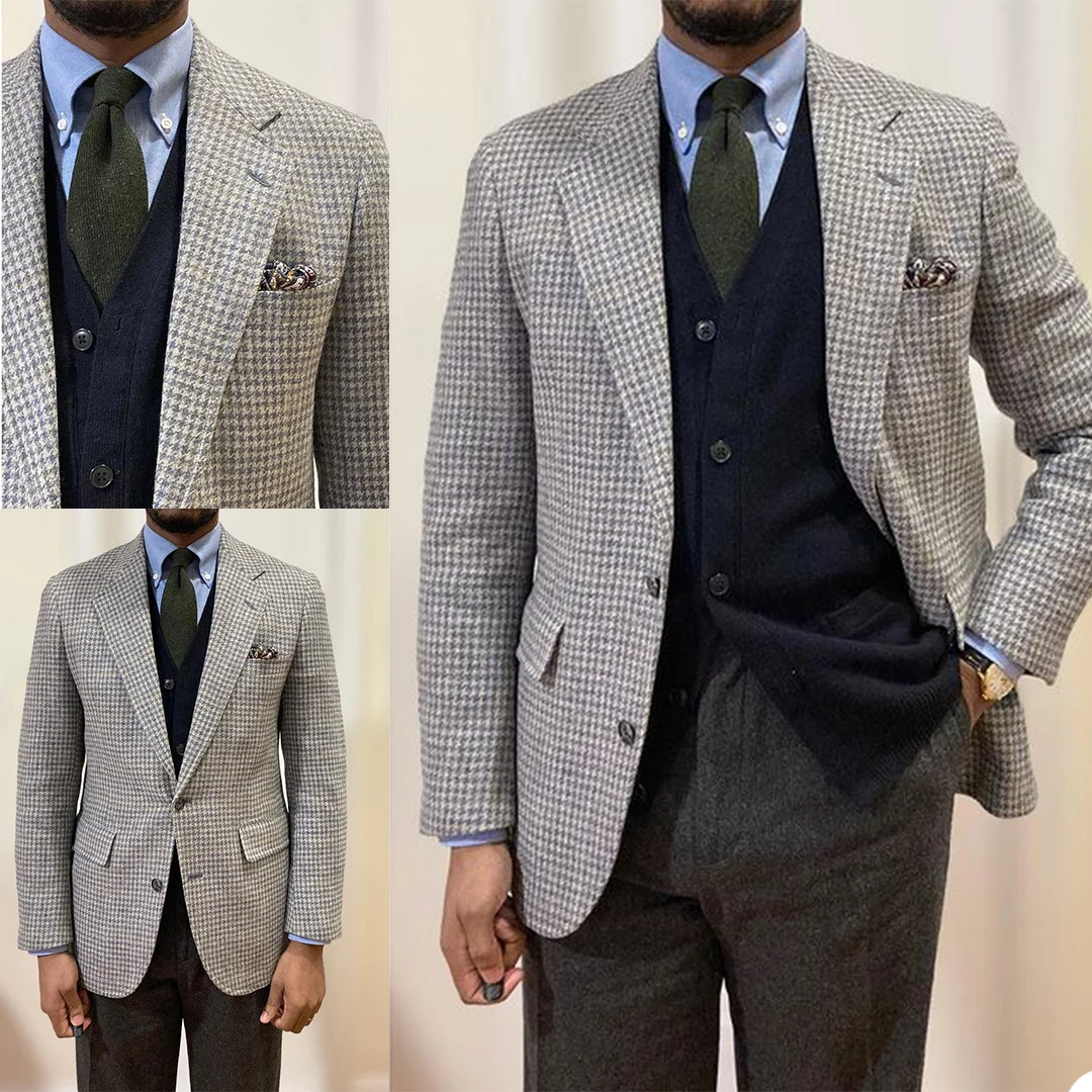 Vintage Handsome Plaid Men Tuxedos Classic Formal Blazer Party Prom Casual Daily Wedding Jacket Coat 1 Piece
Vintage Handsome Plaid Men Tuxedos Classic Formal Blazer Party Prom Casual Daily Wedding Jacket Coat 1 Piece