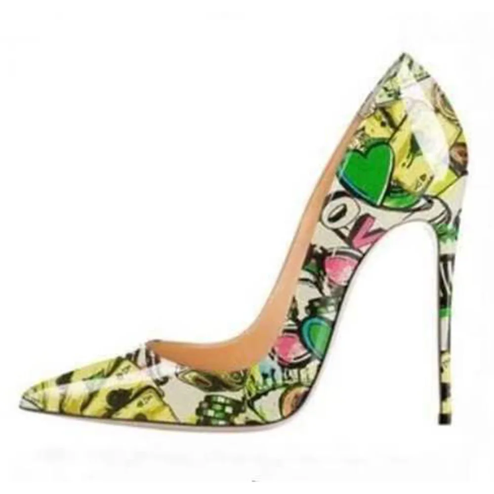 Female Sexy Multicolor scrawl Pumps Thin Stiletto Heels Pointed Toe Low Cut Wedding High Heels Banquet Dress Shoes
Female Sexy Multicolor scrawl Pumps Thin Stiletto Heels Pointed Toe Low Cut Wedding High Heels Banquet Dress Shoes