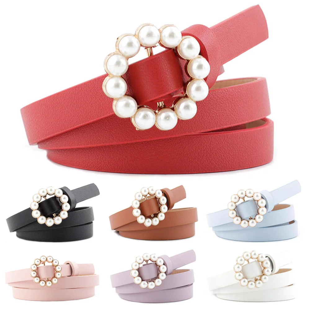 Women Ladies Sweet Pearl Buckle Decoration Belts Leather Belt Jeans Dress Decor BLTYN0373
Women Ladies Sweet Pearl Buckle Decoration Belts Leather Belt Jeans Dress Decor BLTYN0373