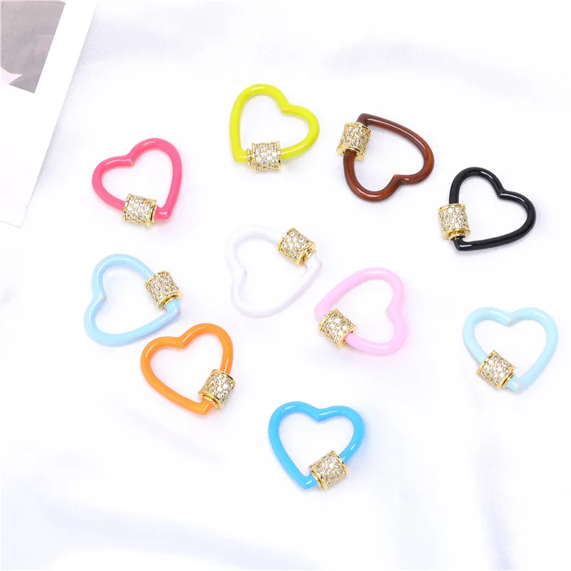New Fashion Candy Color DIY Jewelry Hanging Pendant Making Charms Heart Findings Spiral Clasp Supplies Screw Women Birthday Gift
New Fashion Candy Color DIY Jewelry Hanging Pendant Making Charms Heart Findings Spiral Clasp Supplies Screw Women Birthday Gift