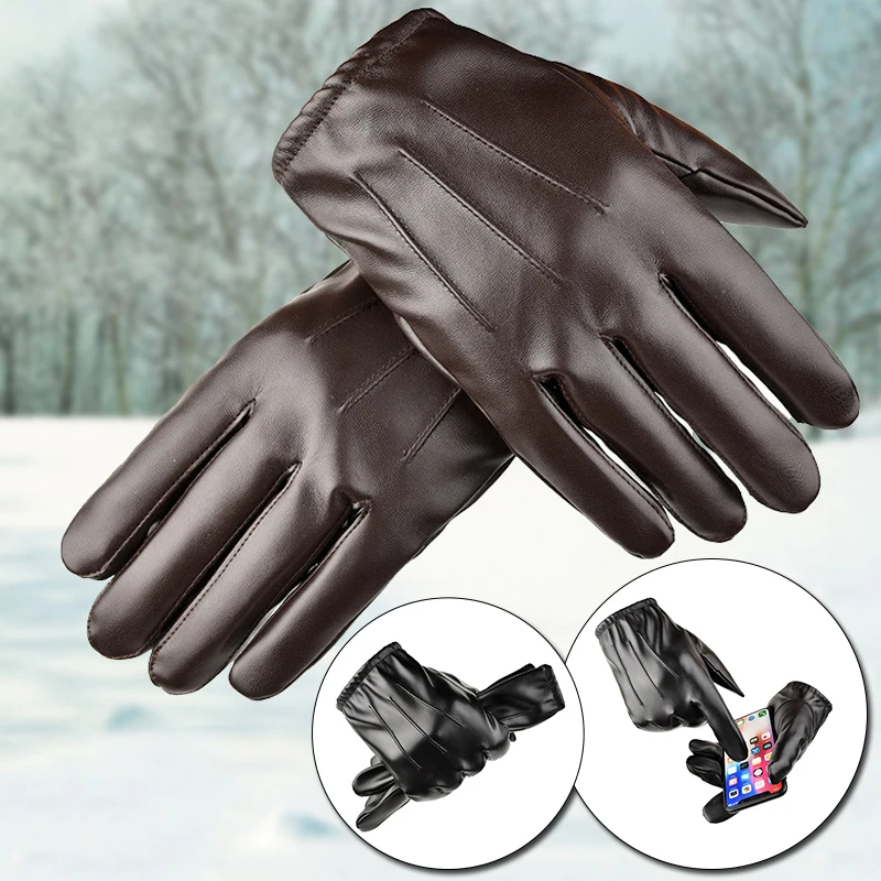 1pair Men's PU Leather Winter Autumn Driving Keep Warm Gloves Cashmere Tactical Gloves Black Outdoor Sports Waterproof Mitten
1pair Men's PU Leather Winter Autumn Driving Keep Warm Gloves Cashmere Tactical Gloves Black Outdoor Sports Waterproof Mitten