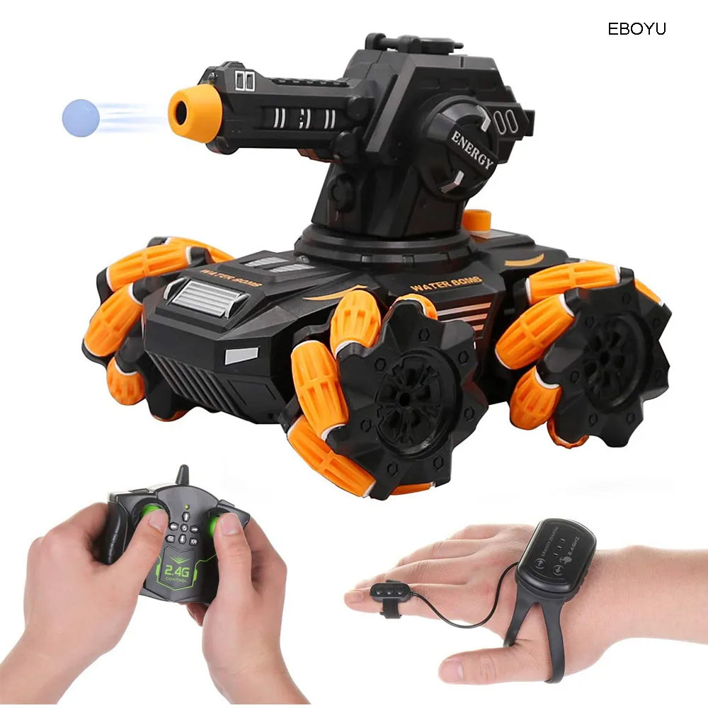 EBOYU SY019 RC Tank Car 2.4Gz Remote Control Water Boom Armored Stunt Tank Toy w/ 180 Rotating Turret & 360 Rotating Vehicle RTR
EBOYU SY019 RC Tank Car 2.4Gz Remote Control Water Boom Armored Stunt Tank Toy w/ 180 Rotating Turret & 360 Rotating Vehicle RTR