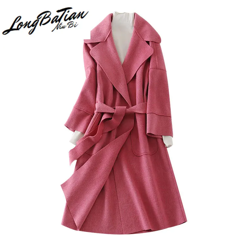 Autumn Winter Double Sided Cashmere Jacket Casaco Feminino Red Long Wool Coat Plus size Slim Elegant Women Outerwear
Autumn Winter Double Sided Cashmere Jacket Casaco Feminino Red Long Wool Coat Plus size Slim Elegant Women Outerwear