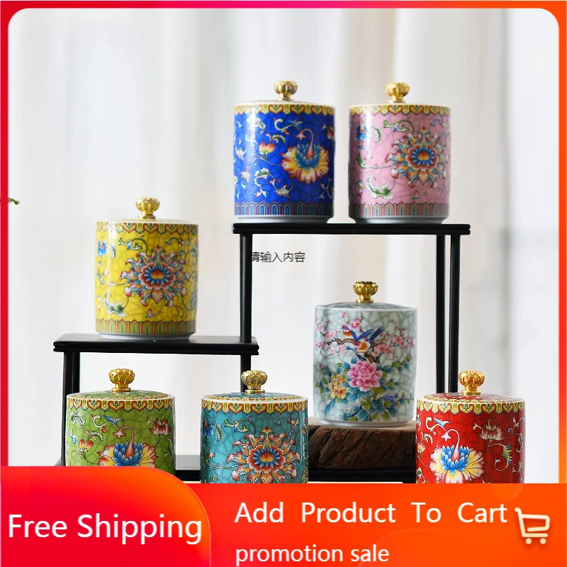 Ceramic grilled flower tea cans gold wire enamel storage cans sealed cans small tea cans wholesale gift customization
Ceramic grilled flower tea cans gold wire enamel storage cans sealed cans small tea cans wholesale gift customization