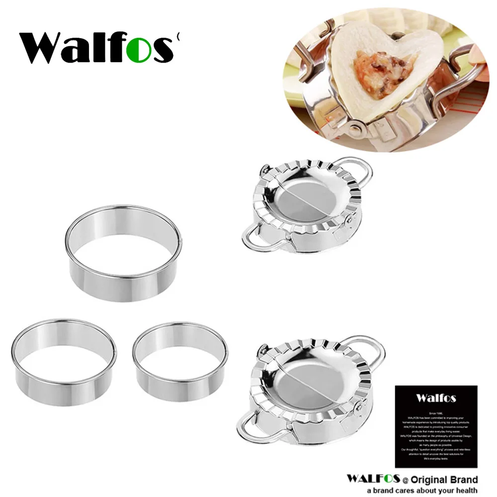 WALFOS 5pcs 304 Stainless Steel Cutter Dumplings Mould Set Kitchen Maker Dumpling Skin Device Dough Press Pancake Cooking Tools
WALFOS 5pcs 304 Stainless Steel Cutter Dumplings Mould Set Kitchen Maker Dumpling Skin Device Dough Press Pancake Cooking Tools