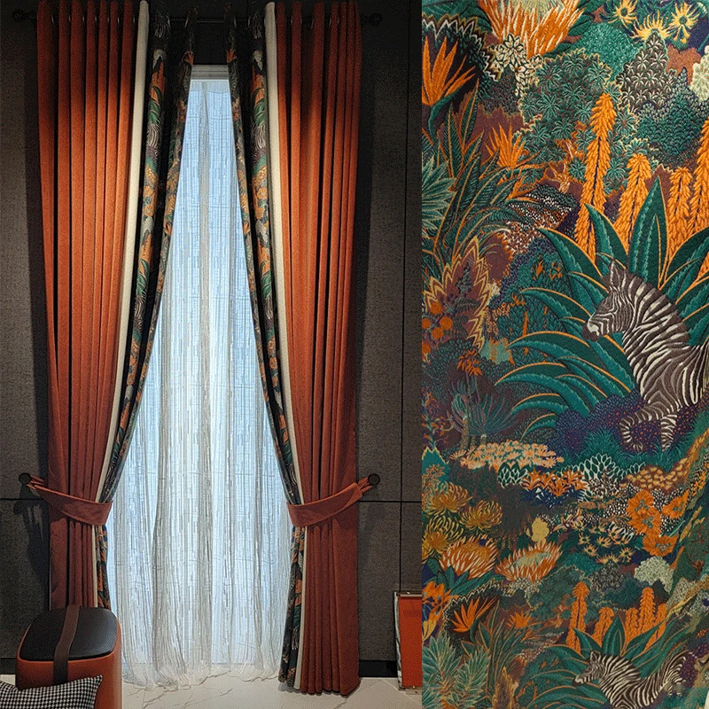Classical Noble Chenille European Luxury Stitching Red Plant Zebra Blackout Exquisite Curtains for Living Room Bedroom
Classical Noble Chenille European Luxury Stitching Red Plant Zebra Blackout Exquisite Curtains for Living Room Bedroom