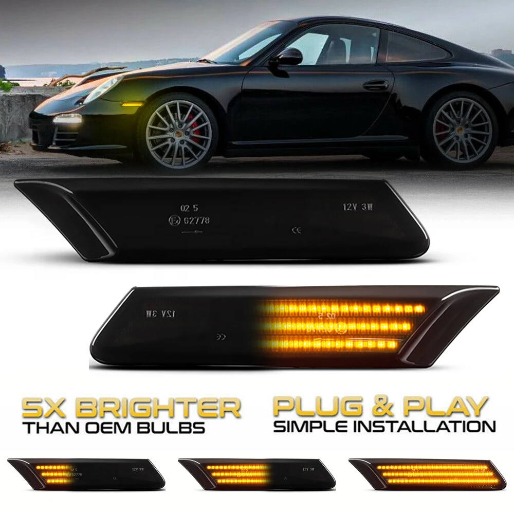 2 шт., Светодиодные поворотники для Porsche Cayman Boxster 987 911 997 Carrera Targa Turbo GT2 GT3 Canbus
2 шт., Светодиодные поворотники для Porsche Cayman Boxster 987 911 997 Carrera Targa Turbo GT2 GT3 Canbus