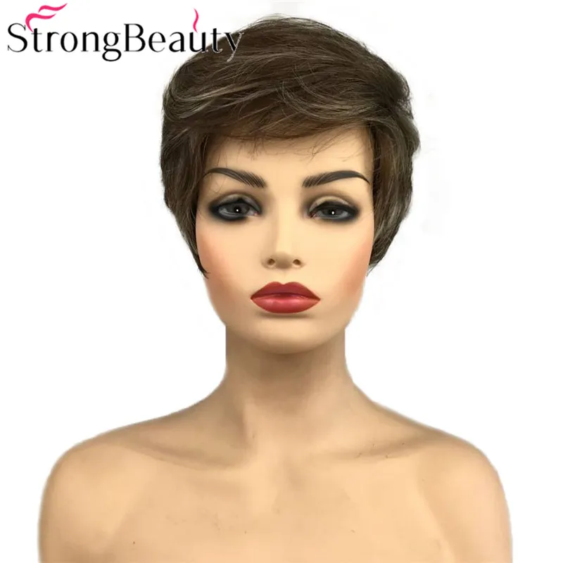 StrongBeauty Short Straight Wig Light Chestnut Brown with Blonde Highlight Women's Wigs Synthetic Heat Resistant Hair
StrongBeauty Short Straight Wig Light Chestnut Brown with Blonde Highlight Women's Wigs Synthetic Heat Resistant Hair