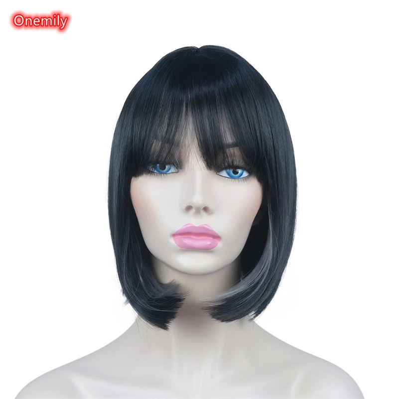 Onemily Short Straight Black Cosplay Bob Wigs with Air Bangs Synthetic Natural Women Fashion Daily Wig
Onemily Short Straight Black Cosplay Bob Wigs with Air Bangs Synthetic Natural Women Fashion Daily Wig