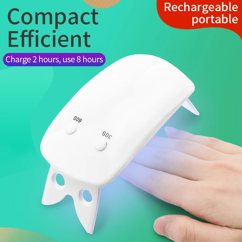Cordless 6W White Mini Nail Dryer Machine UV LED Lamp Portable Nail Lamp Art Tool USB Cable Single Finger Lamp Rechargeable Lamp
Cordless 6W White Mini Nail Dryer Machine UV LED Lamp Portable Nail Lamp Art Tool USB Cable Single Finger Lamp Rechargeable Lamp