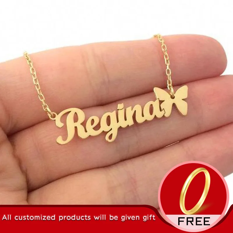 Custom Butterfly Name Necklace for Women Personalized Stainless Steel Gold Color Chains Necklaces Choker Jewerly collares mujer
Custom Butterfly Name Necklace for Women Personalized Stainless Steel Gold Color Chains Necklaces Choker Jewerly collares mujer
