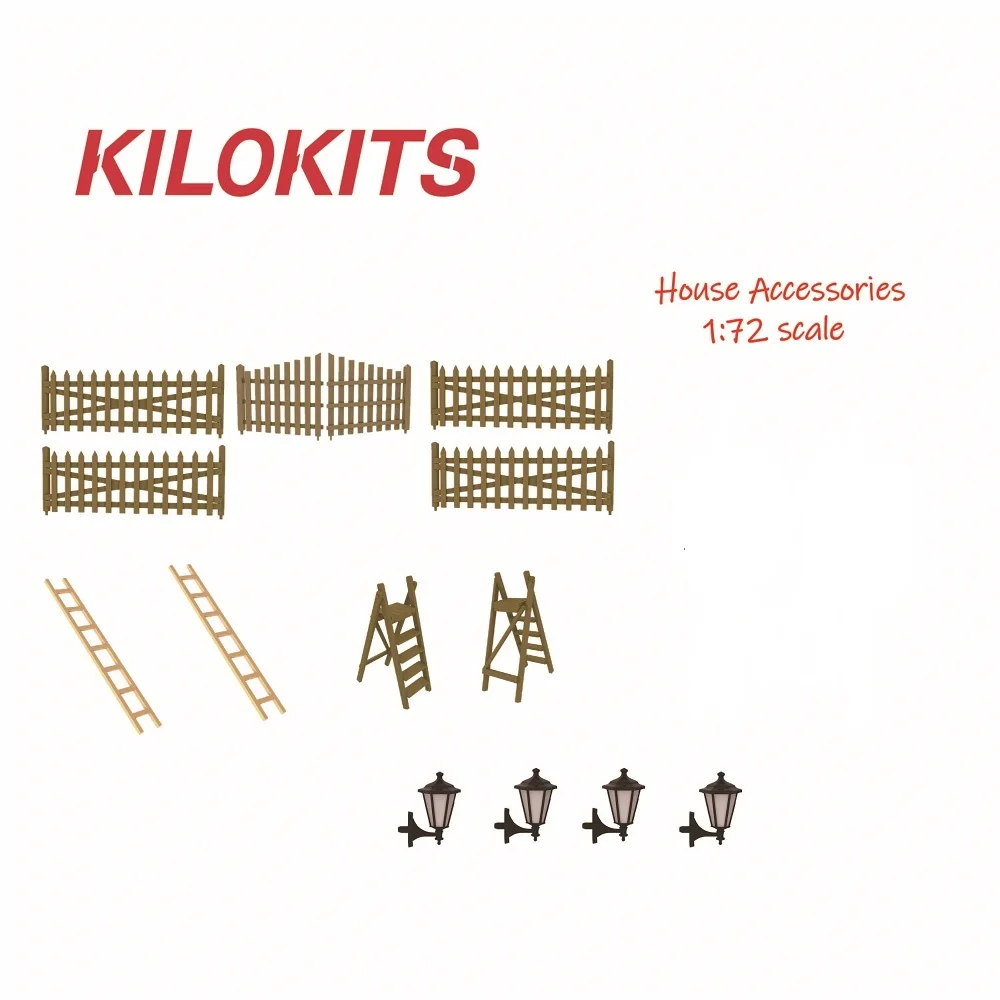 1/72 Scale Plastic Undecorated House Miniature Building Accessories Model Kits with Fencing Ladders Garden Lights
1/72 Scale Plastic Undecorated House Miniature Building Accessories Model Kits with Fencing Ladders Garden Lights