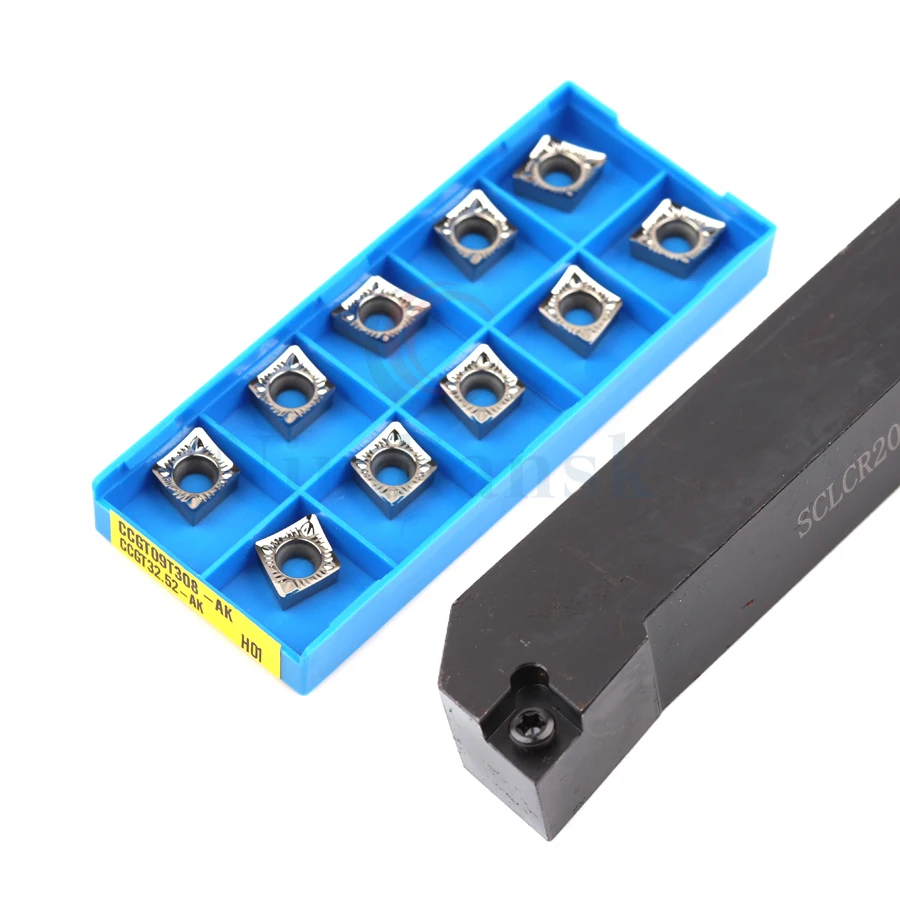 1pc SCLCR1616H09 SCLCR2020K09 screw-type external turning toolholder + 10pcs CCMT CCGT09 CNC lathe carbide blade combination set
1pc SCLCR1616H09 SCLCR2020K09 screw-type external turning toolholder + 10pcs CCMT CCGT09 CNC lathe carbide blade combination set