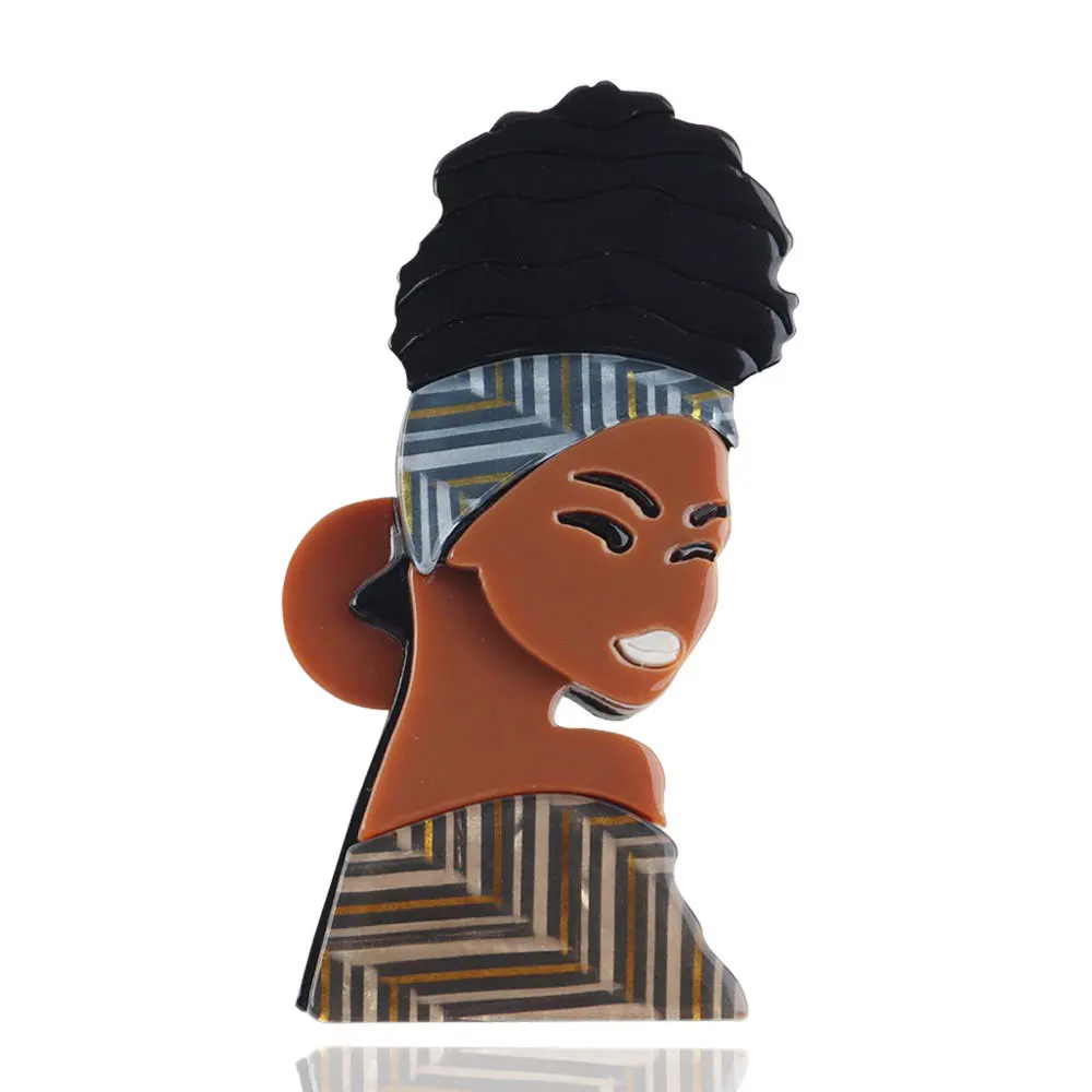 New Fashion Black Curly Hair African Girl Acrylic Brooches For Women Resin Brooch Badge Lapel Pins Jewelry Christmas Party Gifts
New Fashion Black Curly Hair African Girl Acrylic Brooches For Women Resin Brooch Badge Lapel Pins Jewelry Christmas Party Gifts