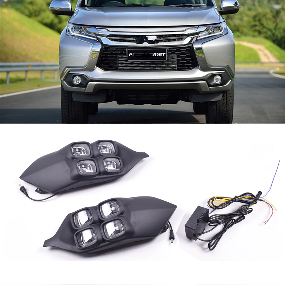 1 Pair LED Daytime Running Lights for Mitsubishi Pajero Sport 2016 2017 Turn signal style Replace orignal Fog Lamp Covers 12v
1 Pair LED Daytime Running Lights for Mitsubishi Pajero Sport 2016 2017 Turn signal style Replace orignal Fog Lamp Covers 12v